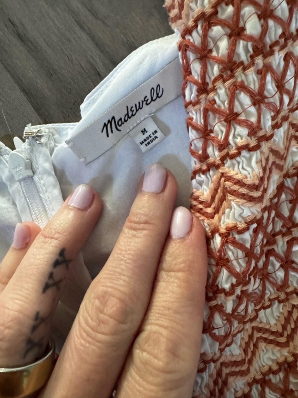 Madewell White Cotton and Knit Dress - Picture 13 of 14